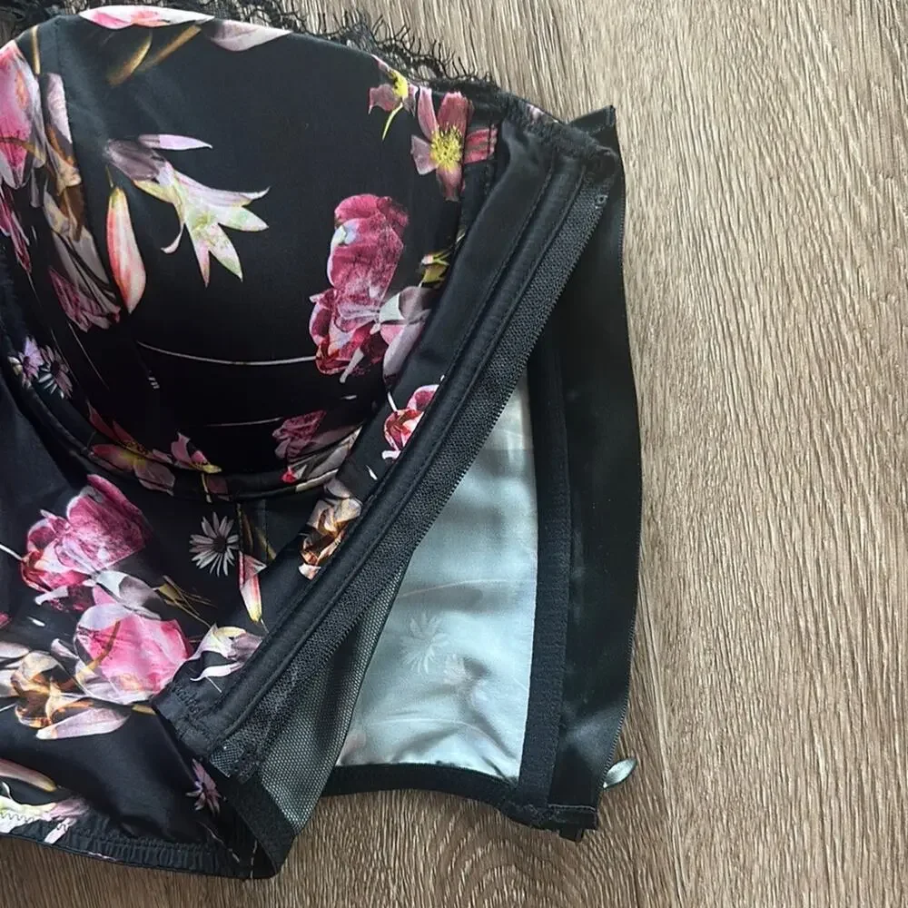 NWT Victoria's Secret Very Sexy Lightly‎ Lined Floral Bustier Size 34C